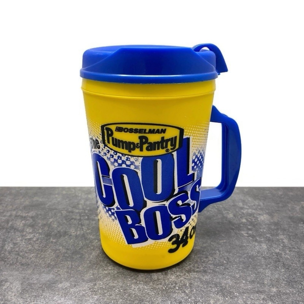 ThermoServ COOL BOSS Insulated 34 oz Travel Mug Bosselman Pump & Pantry made USA